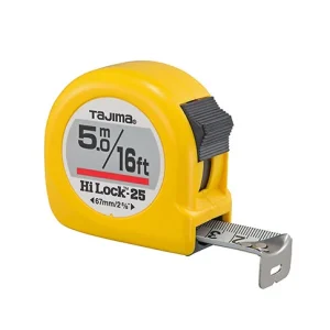 TAJIMA 5.0m / 16' HI-LOCK™ Measuring Tape | Robuust | Slijtvast