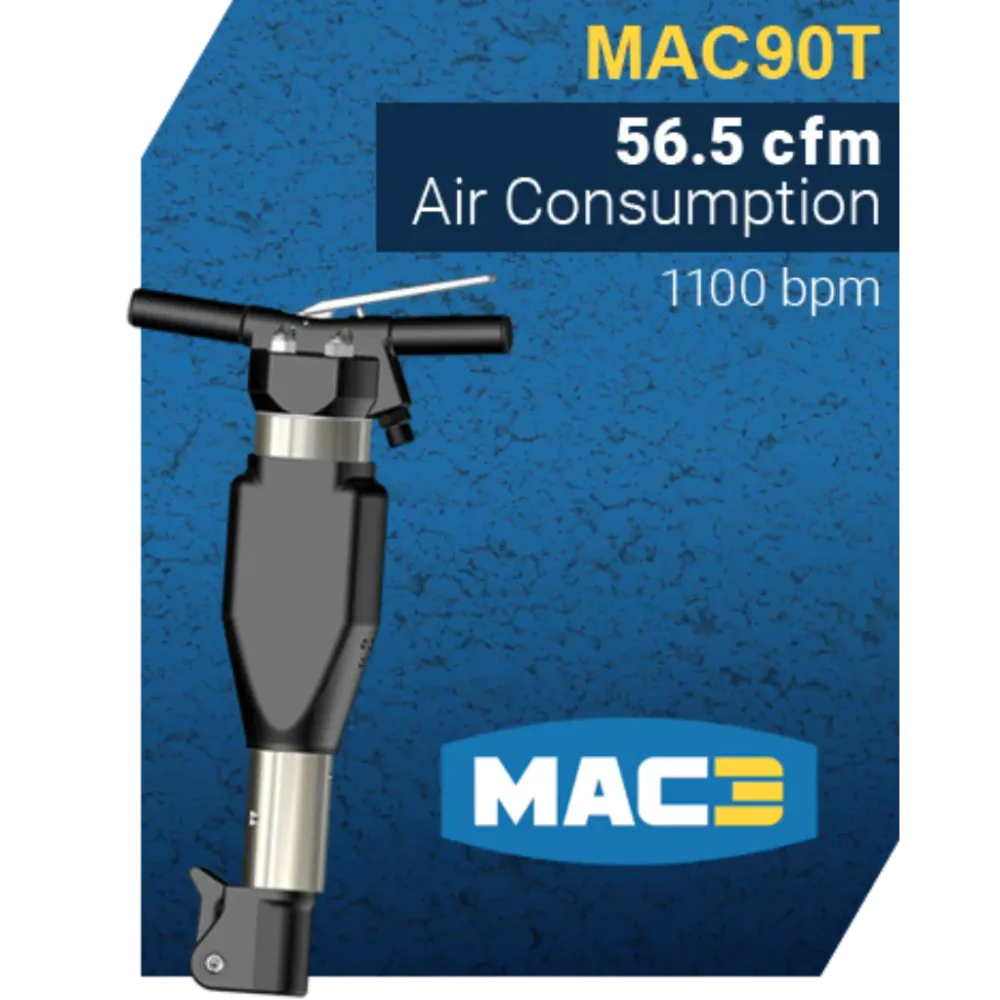 MAC3 MAC 90T Pneumatic Paving Breaker 1.25" Hex