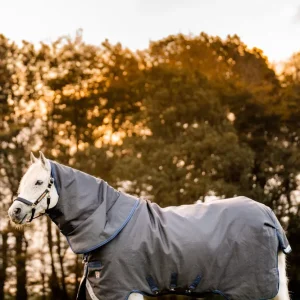 Rhino Hexstop Plus Vari-Layer Turnout Rug, 250g Grey/ Indigo Dark blauw 160