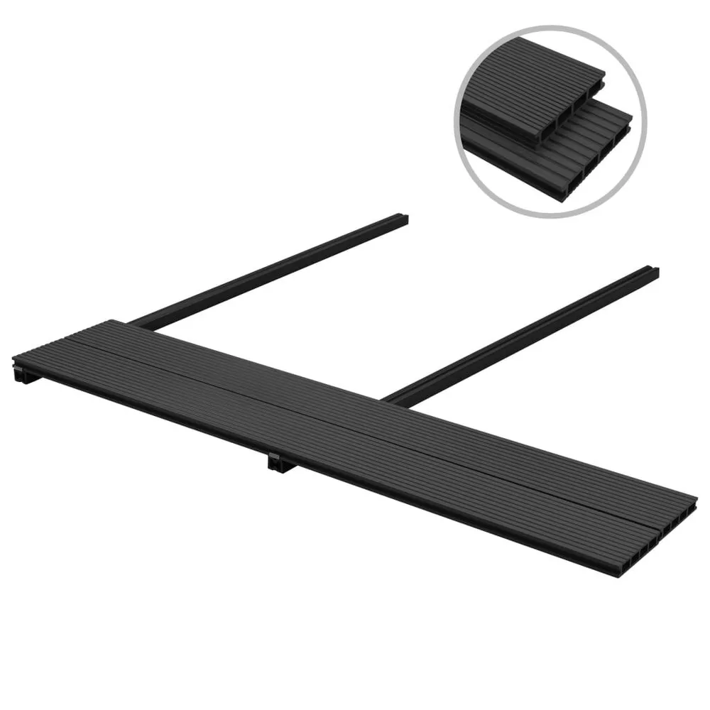 Terrasplanken HKC met accessoires 10 m² 4 m antraciet