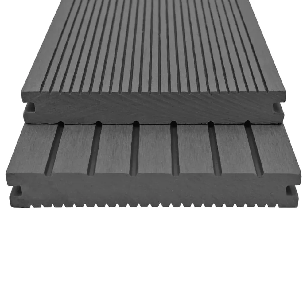 Terrasplanken met accessoires 10 m² 2,2 m massief HKC grijs