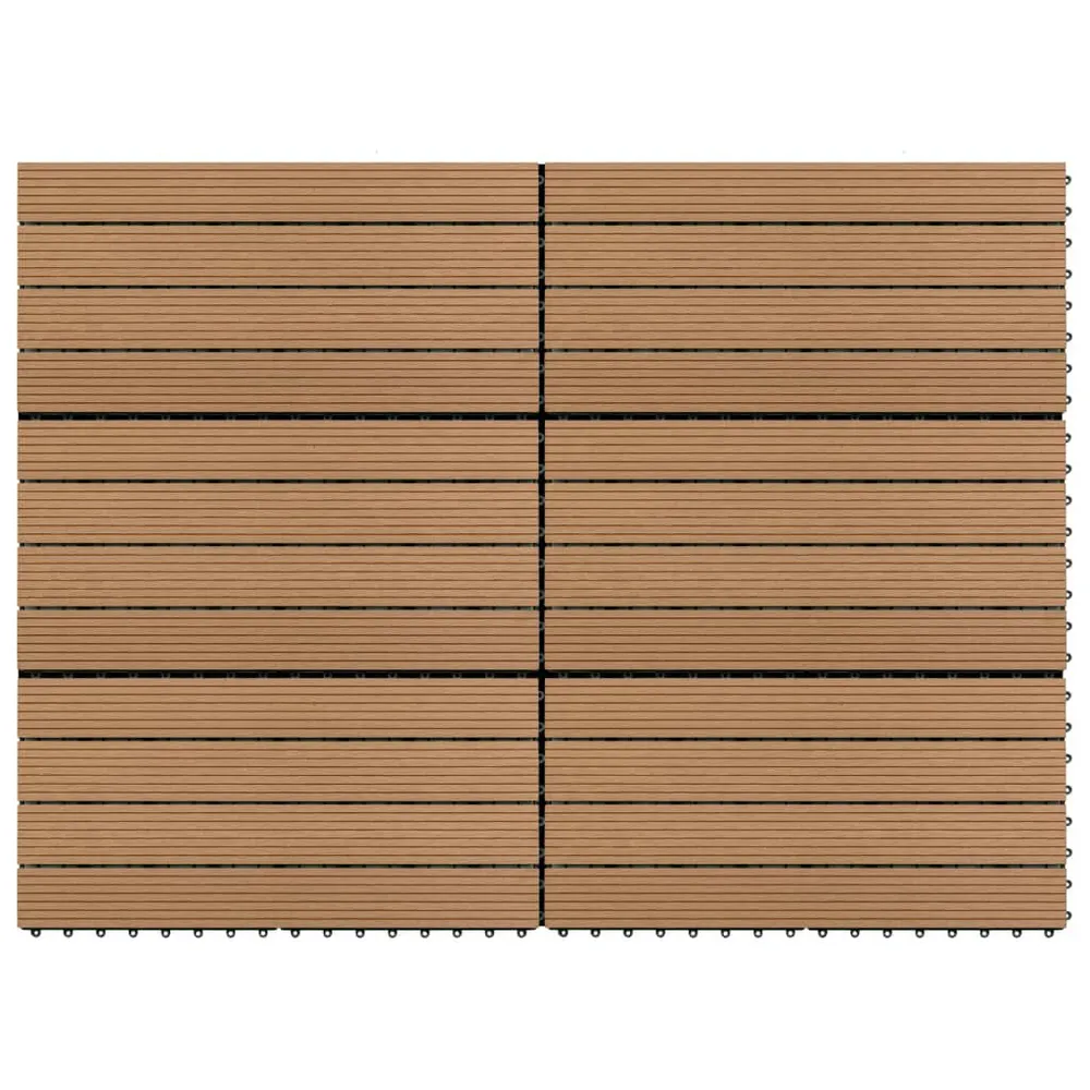 Terrastegels 6 st 60x30 cm 1,08 m² HKC bruin
