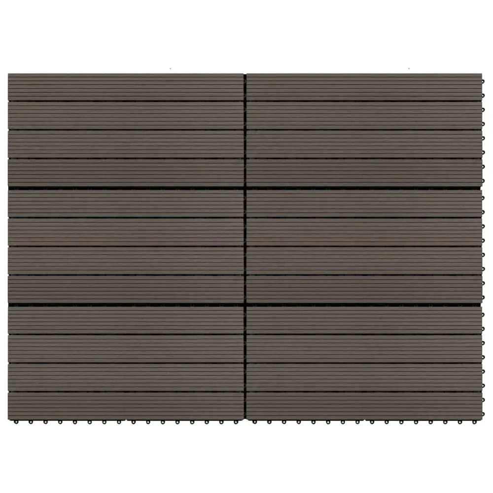 Terrastegels 6 st 60x30 cm 1,08 m² HKC donkerbruin