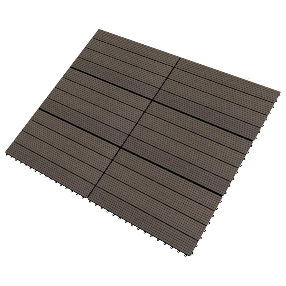 Terrastegels 6 st 60x30 cm 1,08 m² HKC donkerbruin
