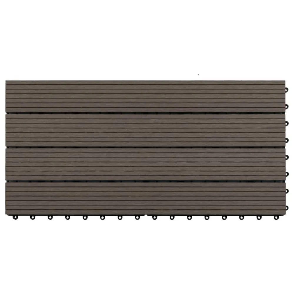 Terrastegels 6 st 60x30 cm 1,08 m² HKC donkerbruin