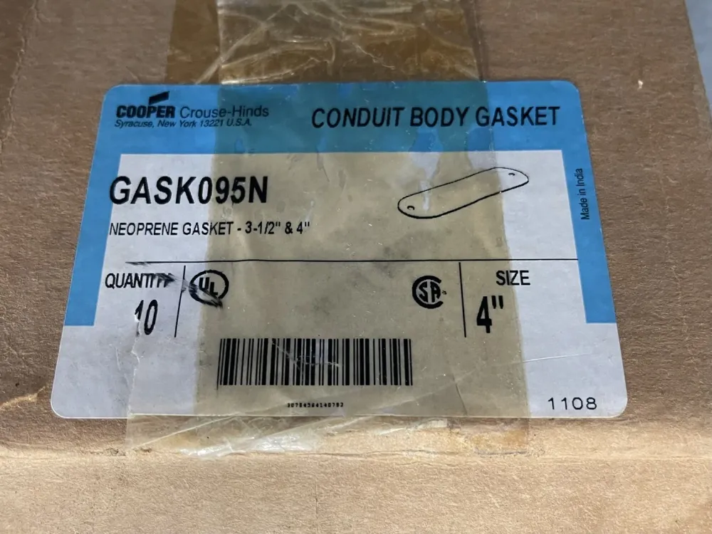 3-1/2" to 4" Neoprene Conduit Body Gasket GASK095N (Box 10)