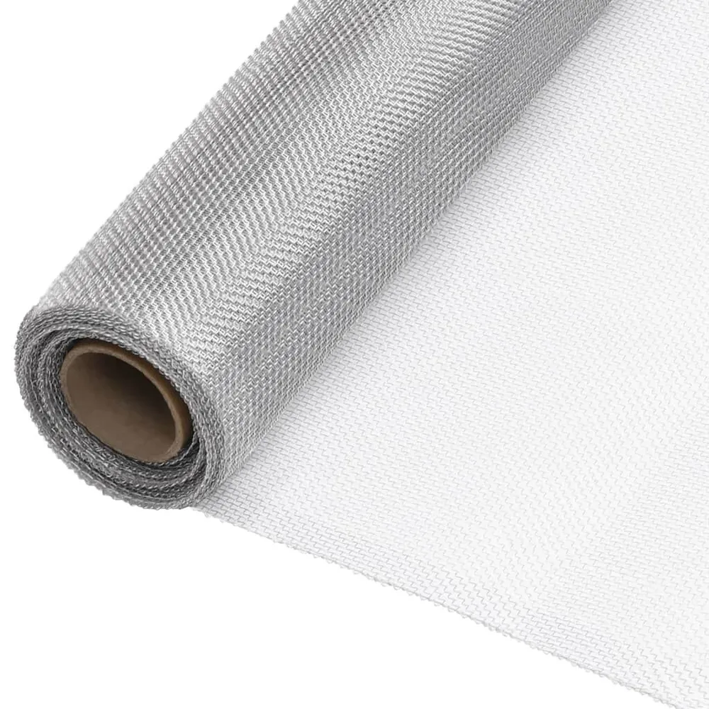 Gaas 80x500 cm aluminium zilverkleurig