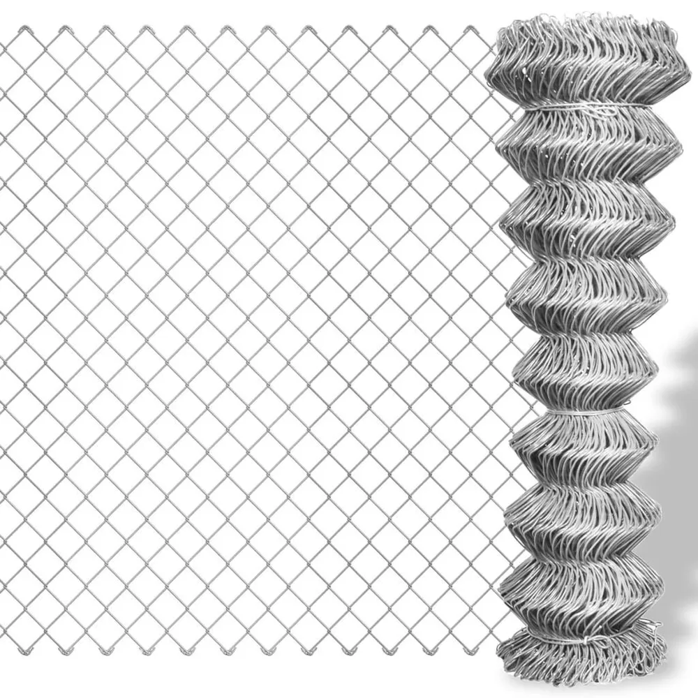Gaashek 15x1,5 m gegalvaniseerd staal zilverkleurig