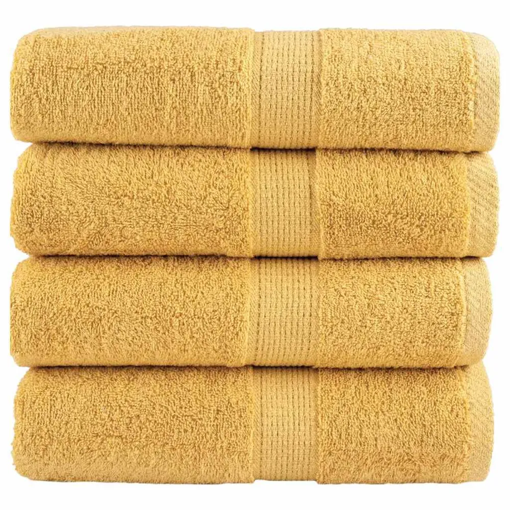 Gastendoekjes SOLUND 4 st 600 g/m² 30x30 cm goudkleurig