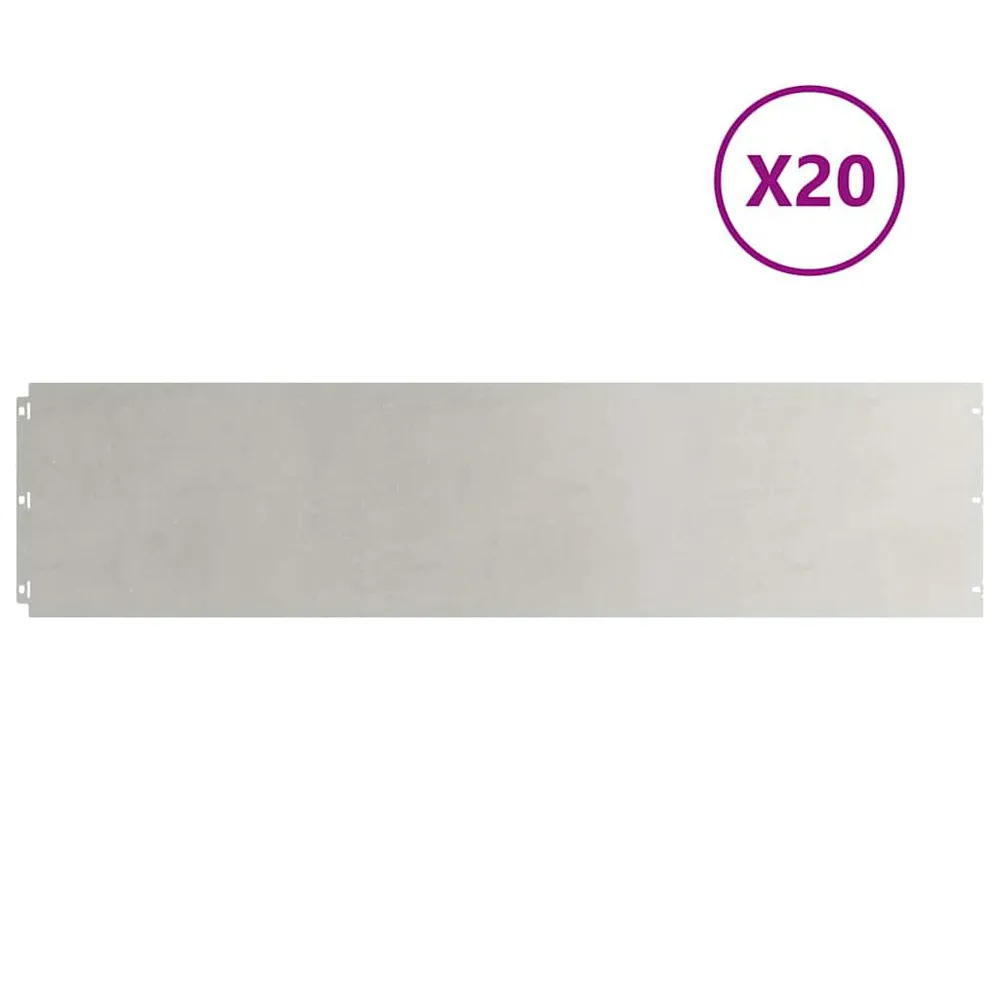 Gazonranden 20 st 25x103 cm roestvrij staal