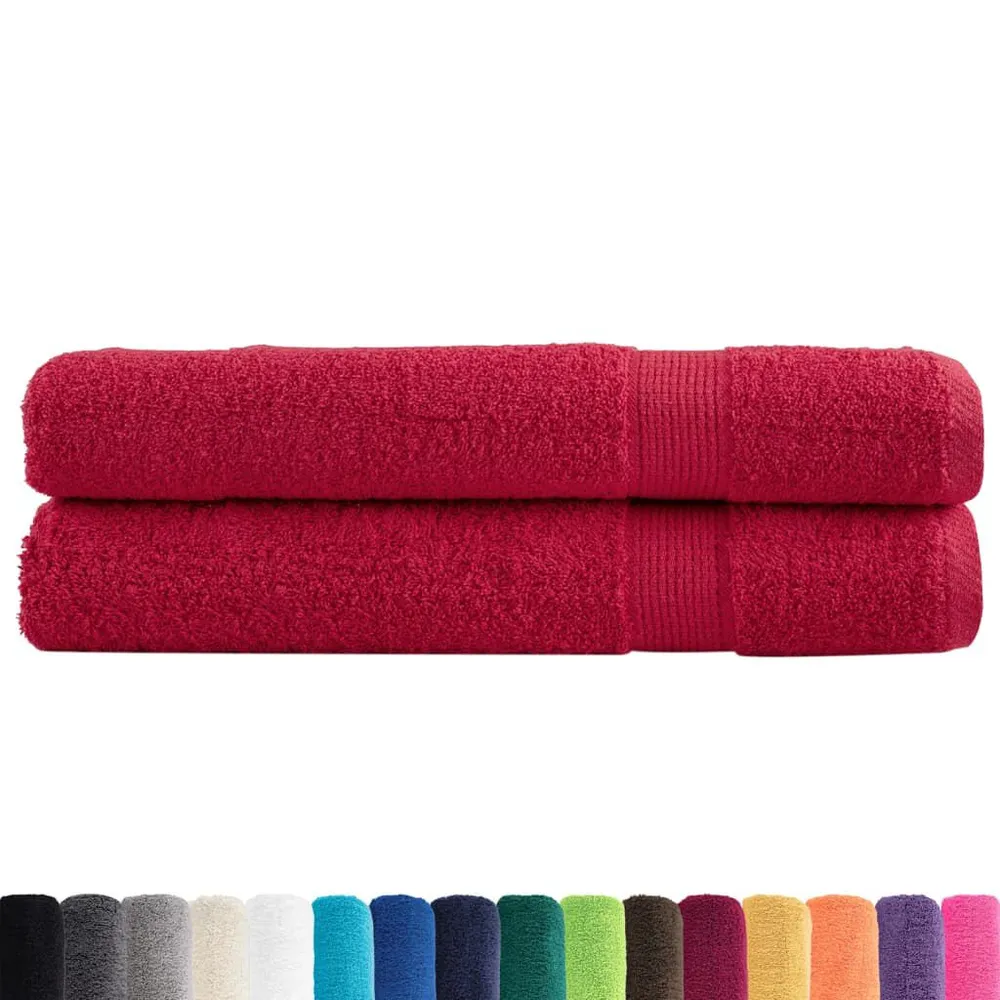 Handdoeken SOLUND 2 st 600 g/m² 100x200 cm rood