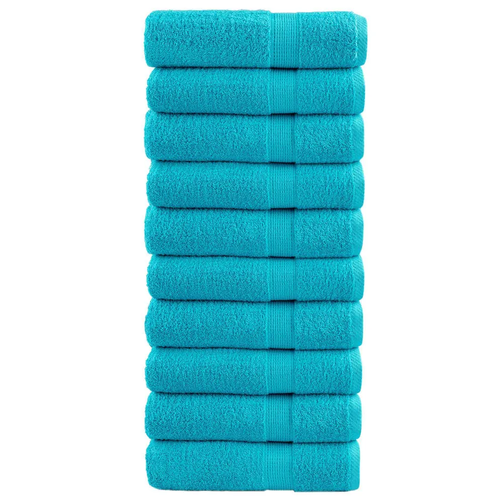 Handdoeken SOLUND 10 st 600 g/m² 50x100 cm azuurblauw