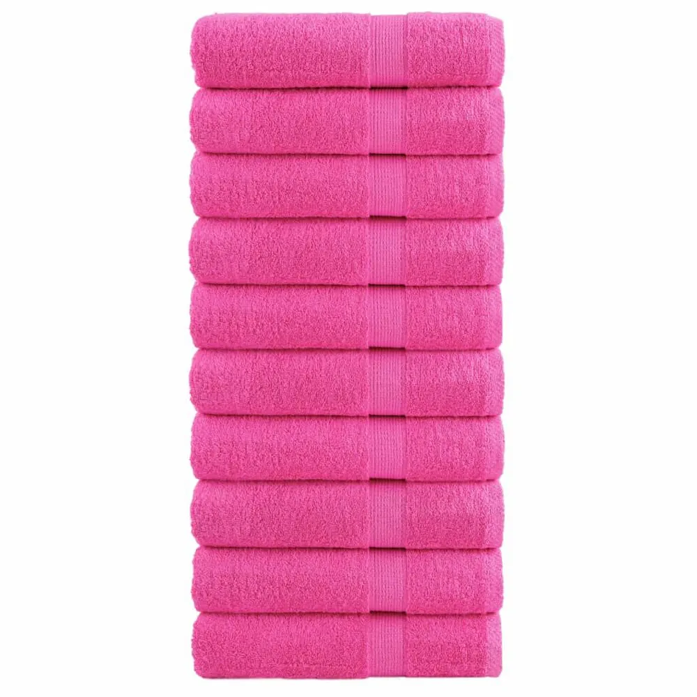 Handdoeken SOLUND 10 st 600 g/m² 50x100 cm roze