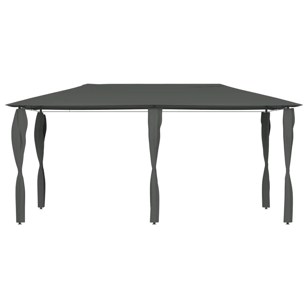 Prieel met paalhoezen 160 g/m² 2,98x5,3x2,59 m antracietkleurig