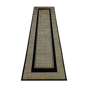 Tapijt, Chodnik GLOSS strak 6776 86 stylowy, frame, grecki zwart / go 60x300 cm