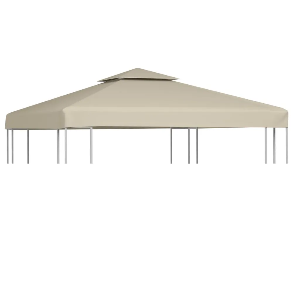Vervangend tentdoek prieel 310 g/m² 3x3 m natuurtint