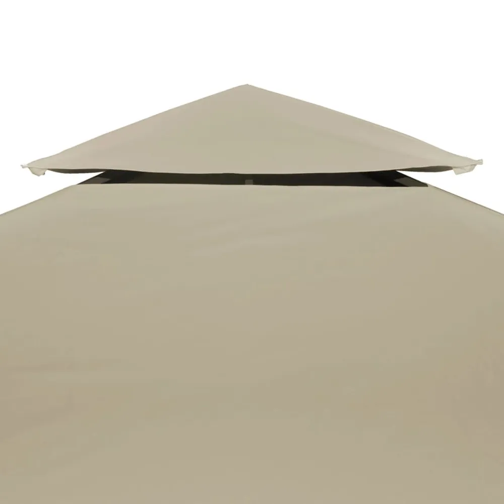 Vervangend tentdoek prieel 310 g/m² 3x3 m natuurtint