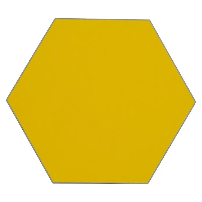 Zelfklevend mozaïek Zeshoek Uni SAMT CHA2Y - 15,2 x 17,2 cm, Vinyl, Geel