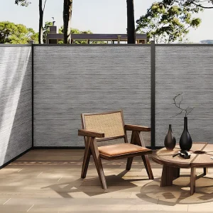 Omheining H181 cm - set van 7 latten composiet + 1 lichtgrijze paal - ENOLA - Koop nu