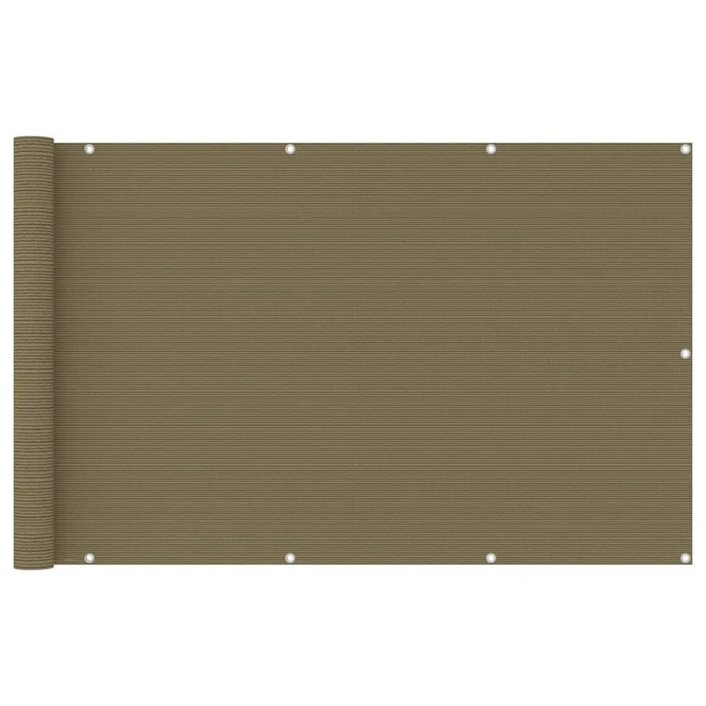 Balkonscherm 120x400 cm HDPE taupe