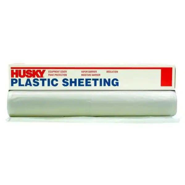 Husky 12-Ft x 400-Ft Glashelder Plastic Sheeting - 1 MIL