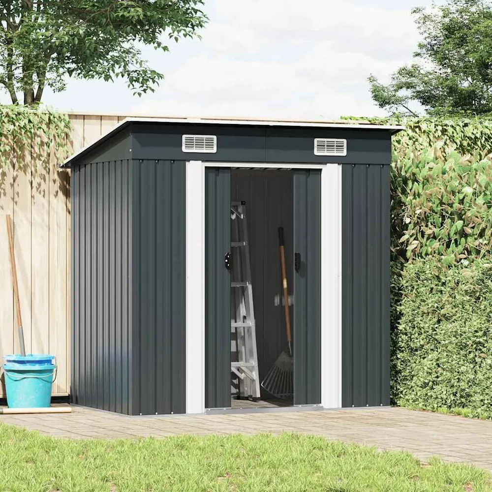 Tuinschuur staal antraciet