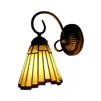 Mini Sconce Light Tiffany Style Glas--lood Enkel zwak Wandmontagelicht voor slaapkamer | Snel Thuisbezorgd