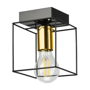 Premium LED Plafondlamp Mika, Zwart, 17x13x13 cm, EPIKASA