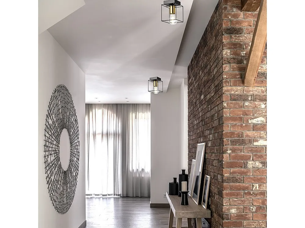 Premium LED Plafondlamp Mika, Zwart, 17x13x13 cm, EPIKASA