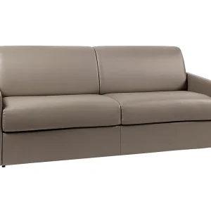 Met Laser-etsing Vierzits express bedbank 14 cm Kunstleer Taupe CALIFE