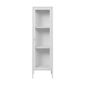 Met Laser-etsing Vitrine Brisbane, Wit, 40x35x140 cm, EPIKASA
