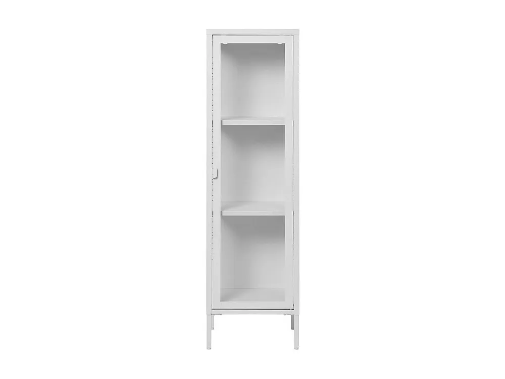 Met Laser-etsing Vitrine Brisbane, Wit, 40x35x140 cm, EPIKASA