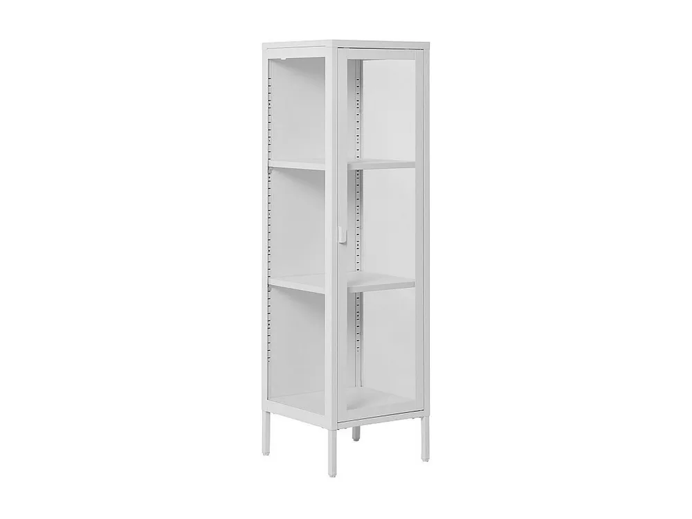 Met Laser-etsing Vitrine Brisbane, Wit, 40x35x140 cm, EPIKASA