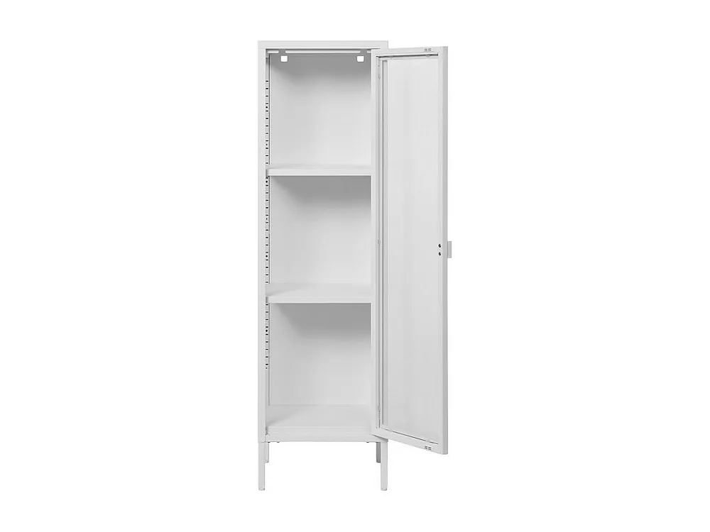Met Laser-etsing Vitrine Brisbane, Wit, 40x35x140 cm, EPIKASA