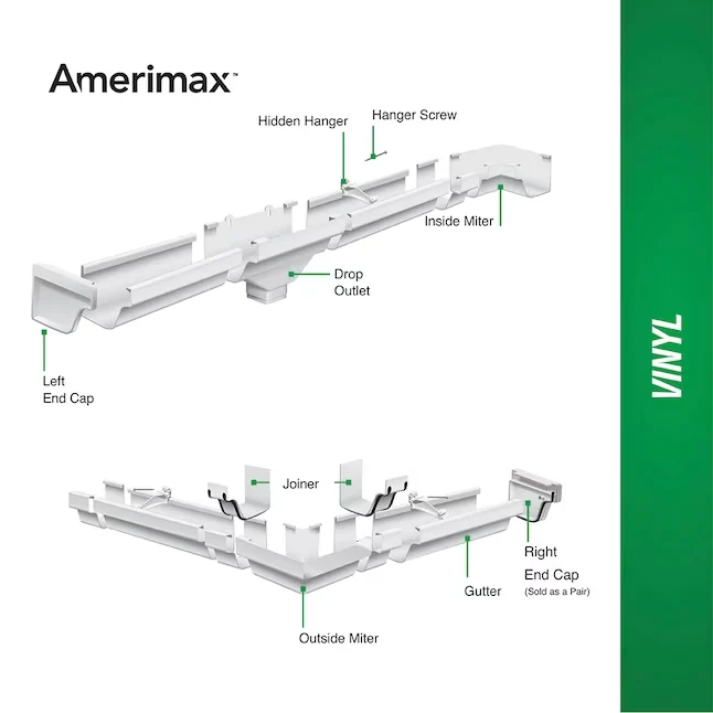 Professionele Nauwkeurige Amerimax 4.5- x 120- Parelmoer K Style Gutter