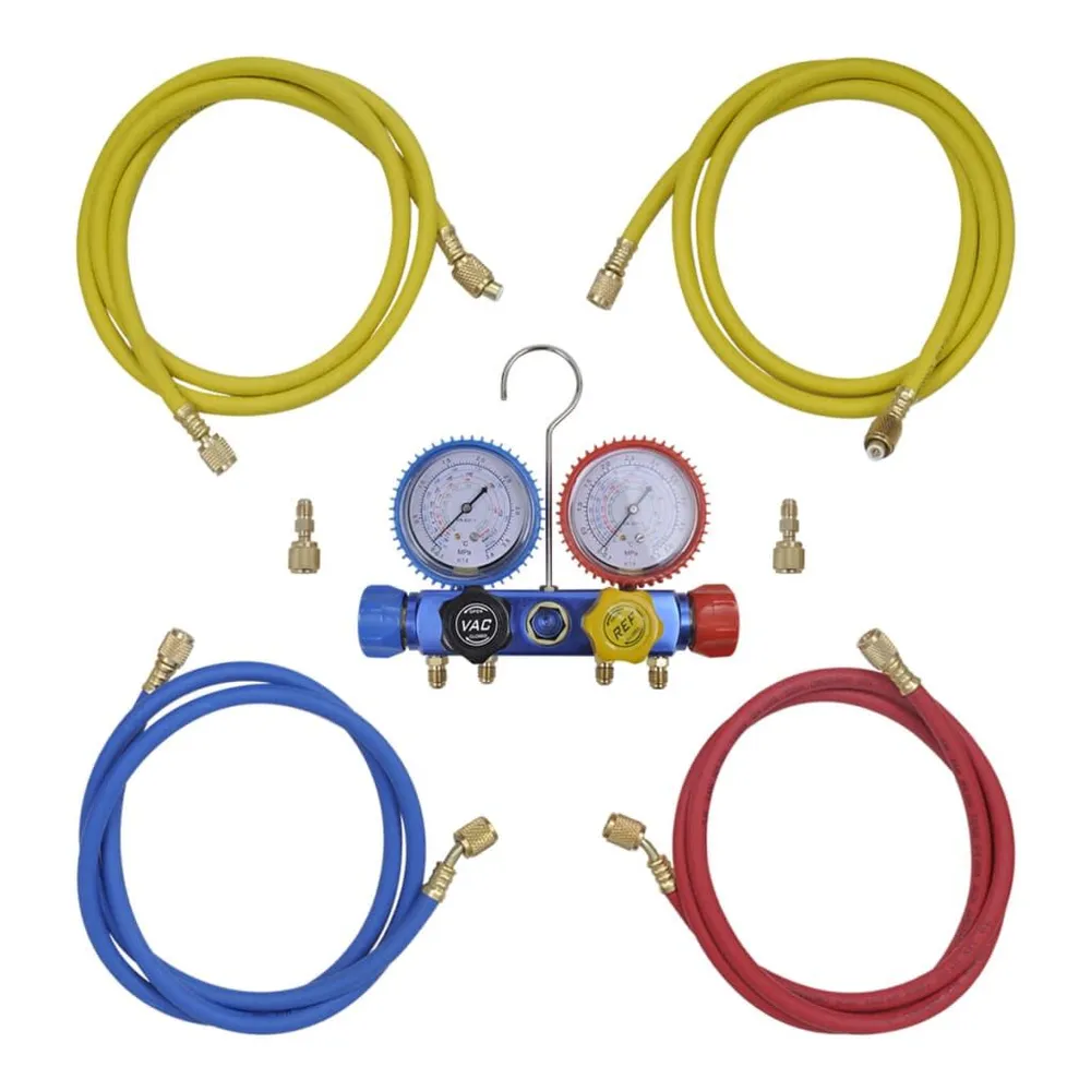 Professionele Nauwkeurige Manometer 4-richtingen set opbergkoffer