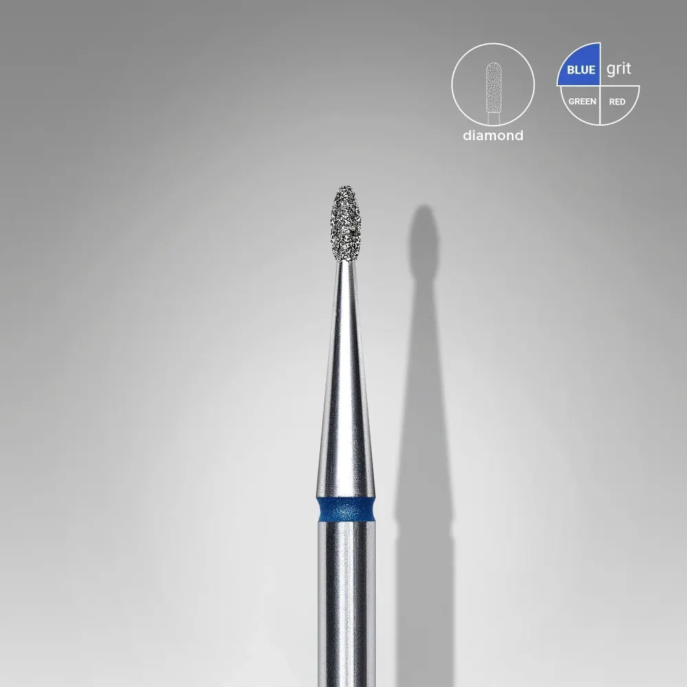 Staleks Diamond Bit - Rounded Bud Zeeblauw (M) 1.2 / 3mm (407)