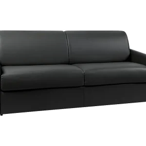 Vierzits express bedbank 22 cm Kunstleer Zwart CALIFE | Inclusief Draagtas