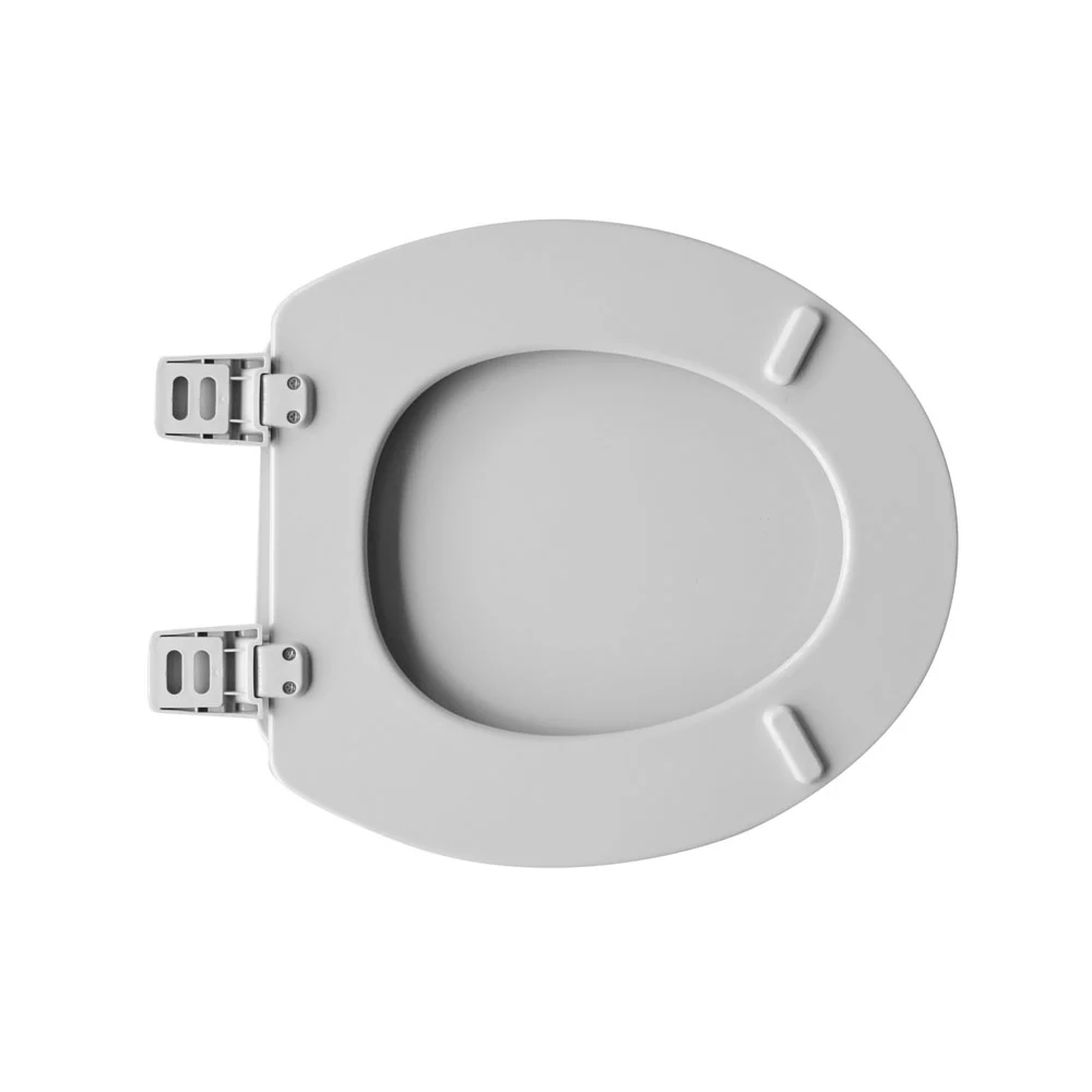 Universal toilet seat wood and polyestervezel Carrara & Matta Model 5000 plastic hinges - Gray
