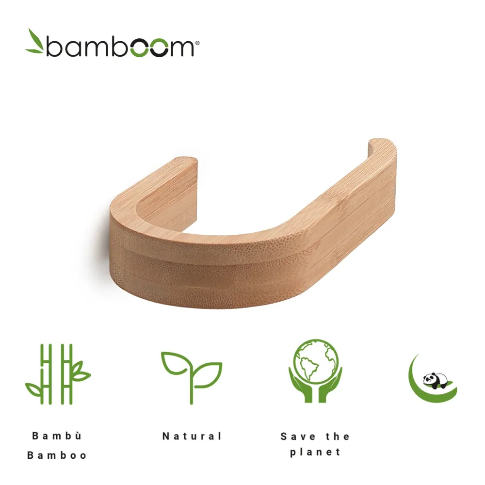 Bamboo toilet paper holder Gedy Himalaya series - Natural