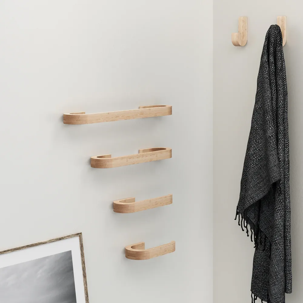 Bamboo toilet paper holder Gedy Himalaya series - Natural