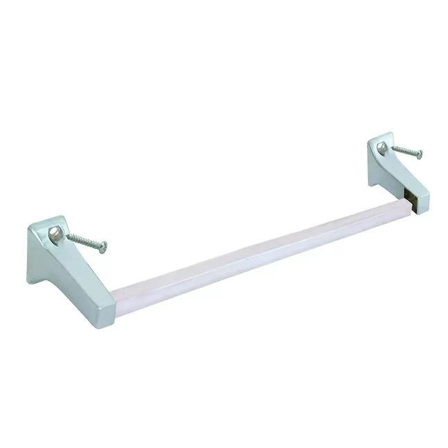 EZ-FLO 4-Piece Verchroomd Decorative Bathroom Hardware Set Towel Bar and Toilet Paper Holder