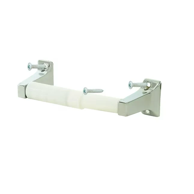 EZ-FLO 4-Piece Verchroomd Decorative Bathroom Hardware Set Towel Bar and Toilet Paper Holder