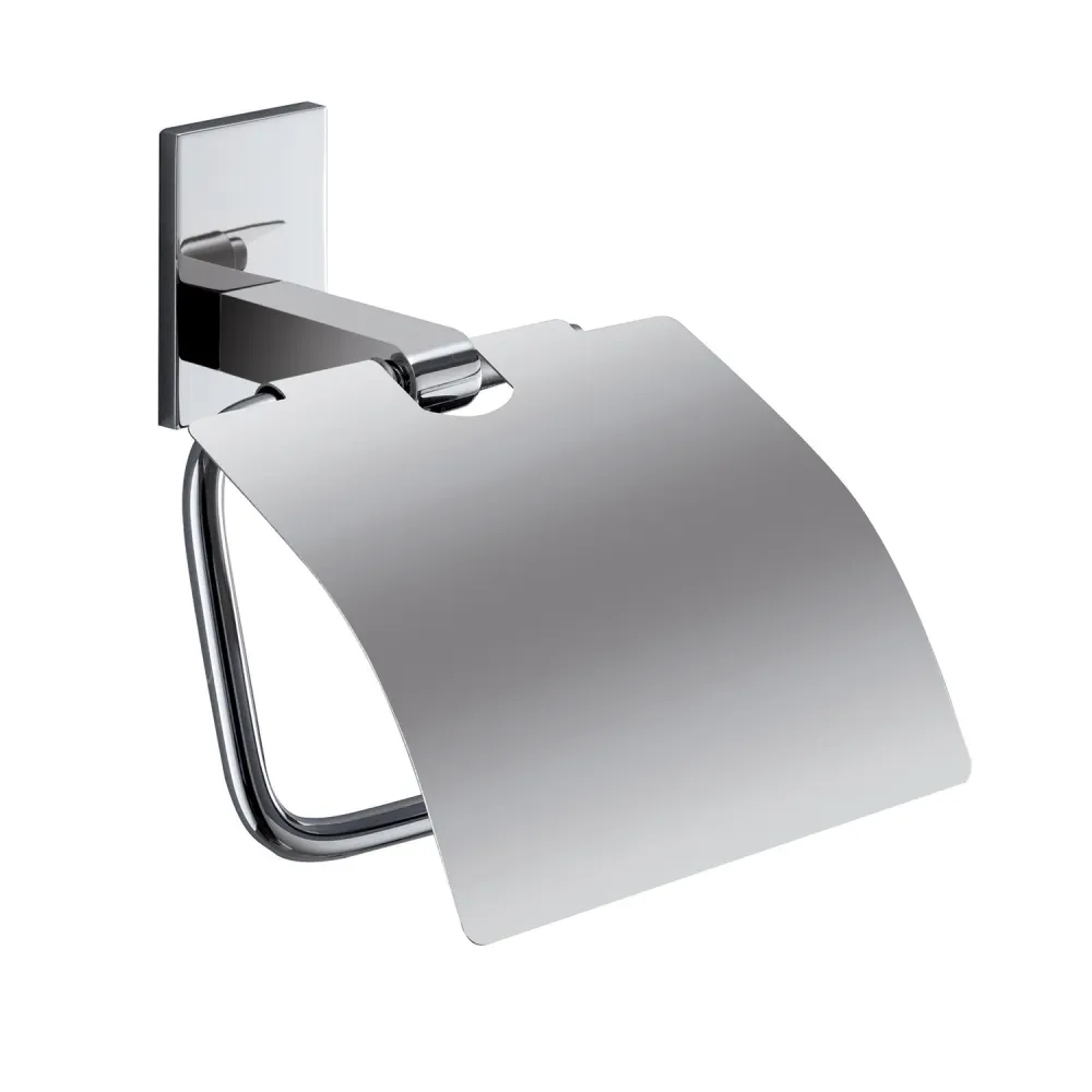Gedy Covered Maine Toilet Paper Holder Roestvast Steel and Cromall Fixable Glue