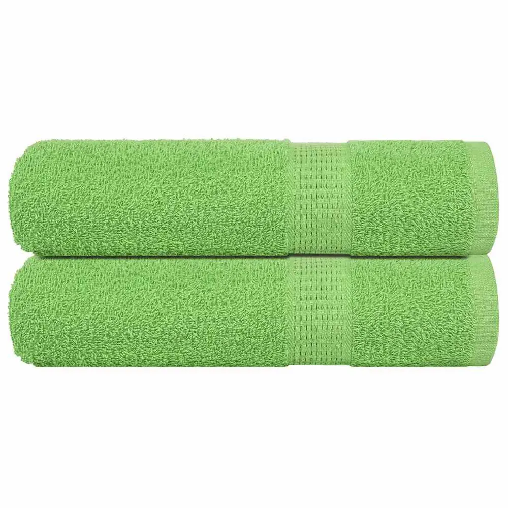 Douchehanddoeken 2 st 70x140 cm 360 g/m² 100% katoen appelgroen
