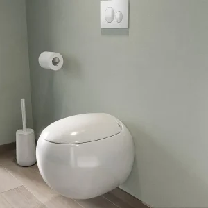 Hang-wc van wit keramiek met geruisloze wc-bril, HURO II