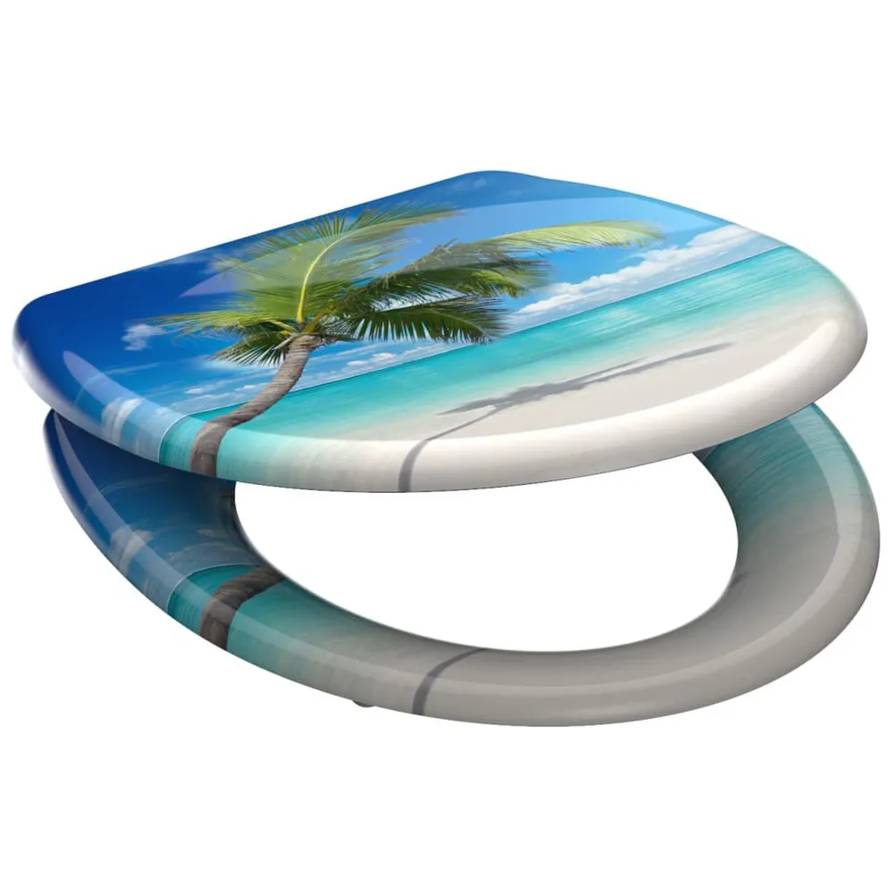 SCHÜTTE Toiletbril met soft-close CARRIBEAN duroplast met print