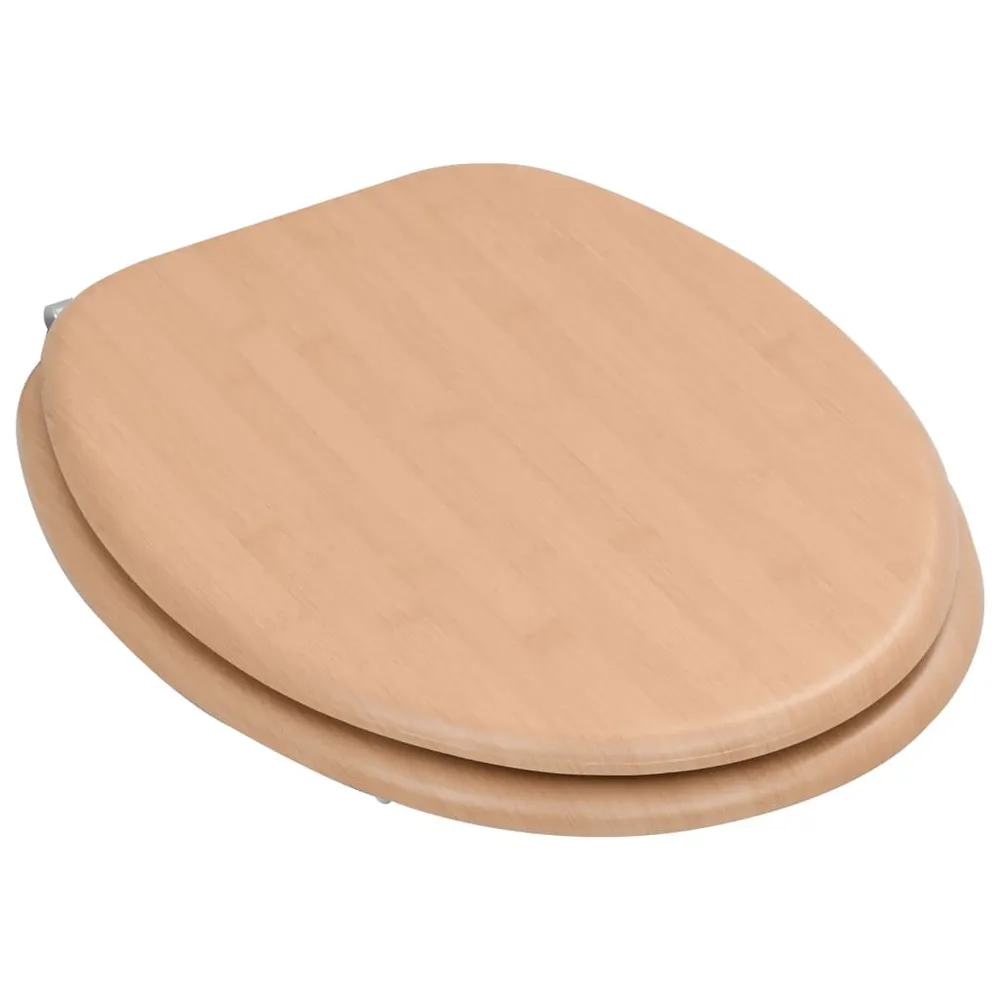 Toiletbril met deksel bamboe MDF