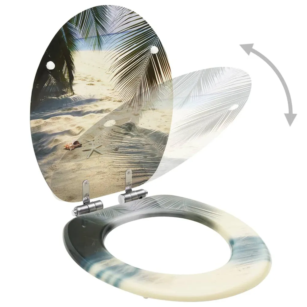 Toiletbril met soft-close deksel strand MDF