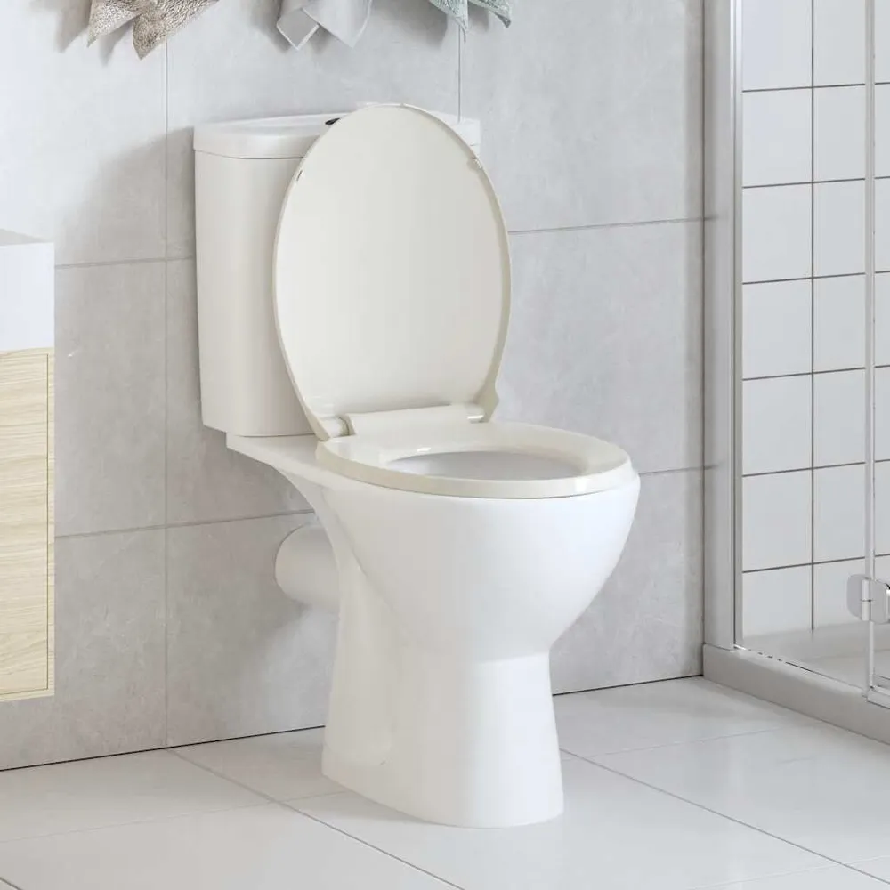Toiletbril soft-close ovaal lichtgrijs